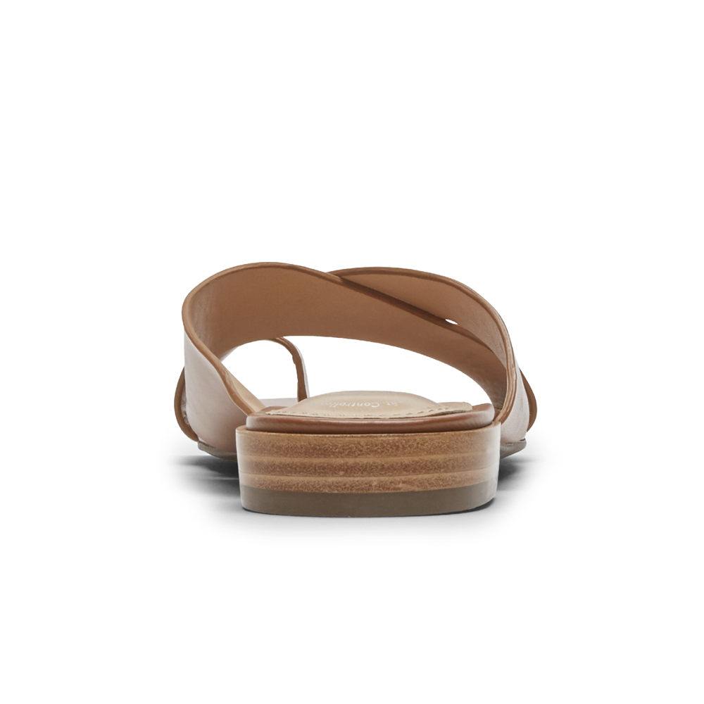 Rockport Thongs For Womens Brown - Total Motion Zosia Toe - QI4302861